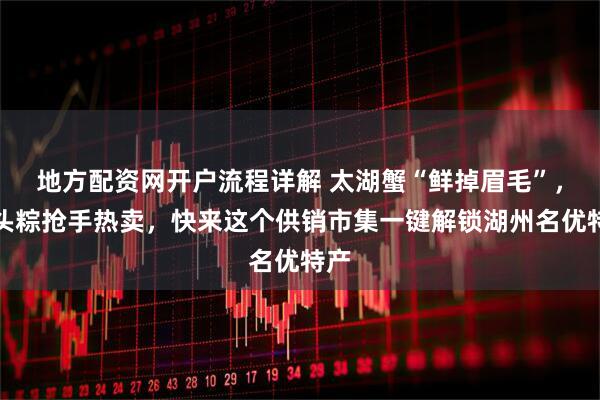 地方配资网开户流程详解 太湖蟹“鲜掉眉毛”，枕头粽抢手热卖，快来这个供销市集一键解锁湖州名优特产